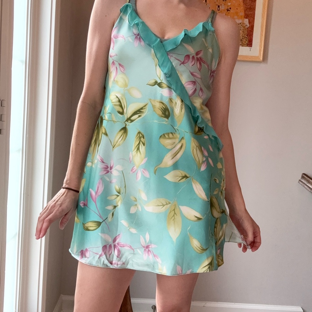 Floral Satin Slip Dress